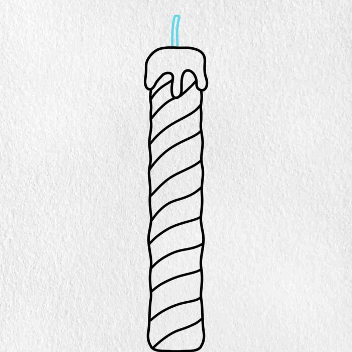 how to draw a candle