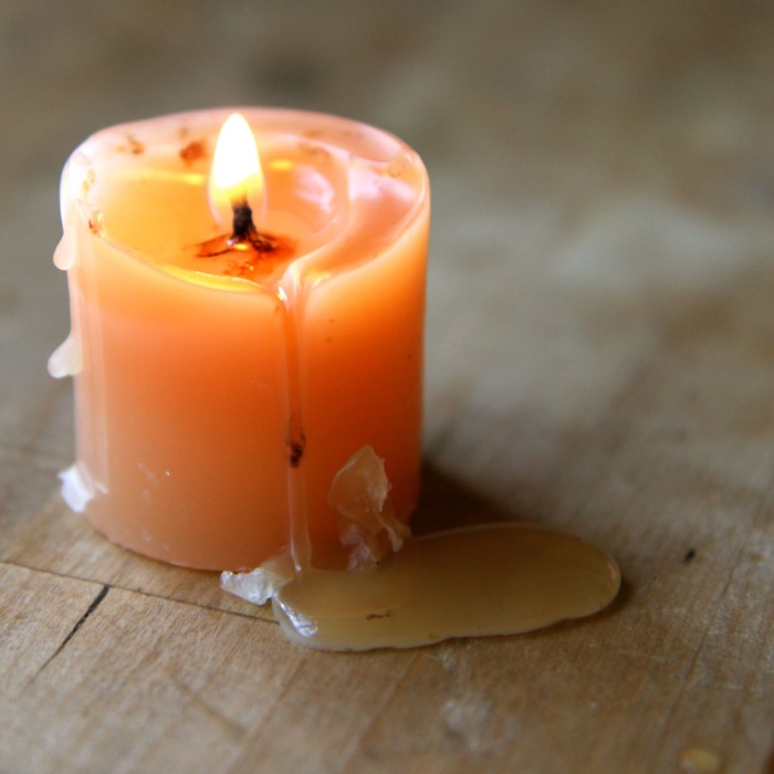 how to clean candle wax