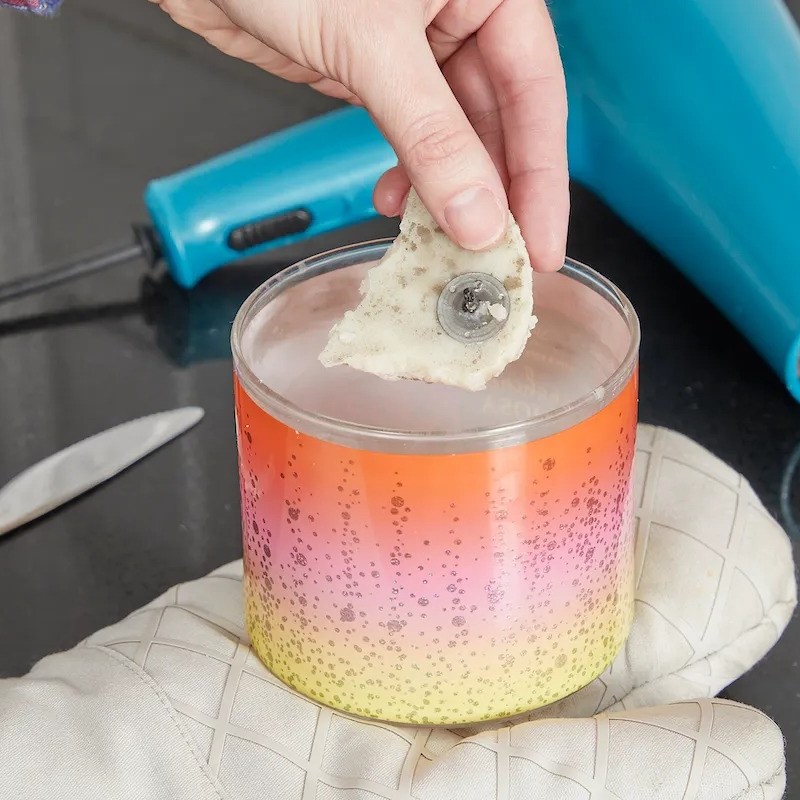 how to clean candle wax