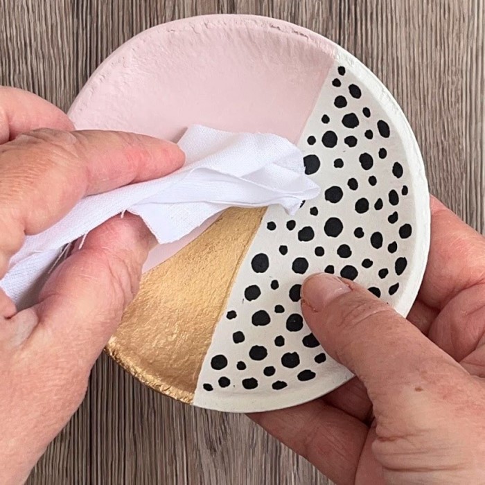 how to make air dry clay shiny