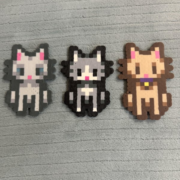 perler bead cat