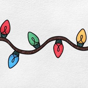christmas lights drawing