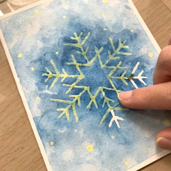 diy watercolor christmas cards