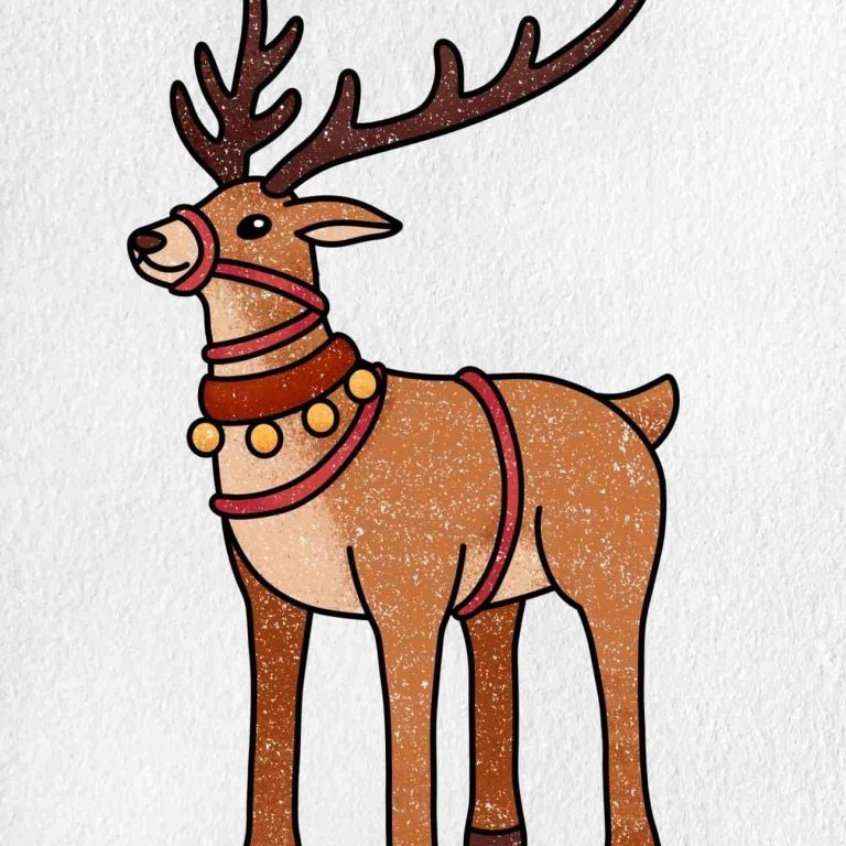 christmas reindeer drawing