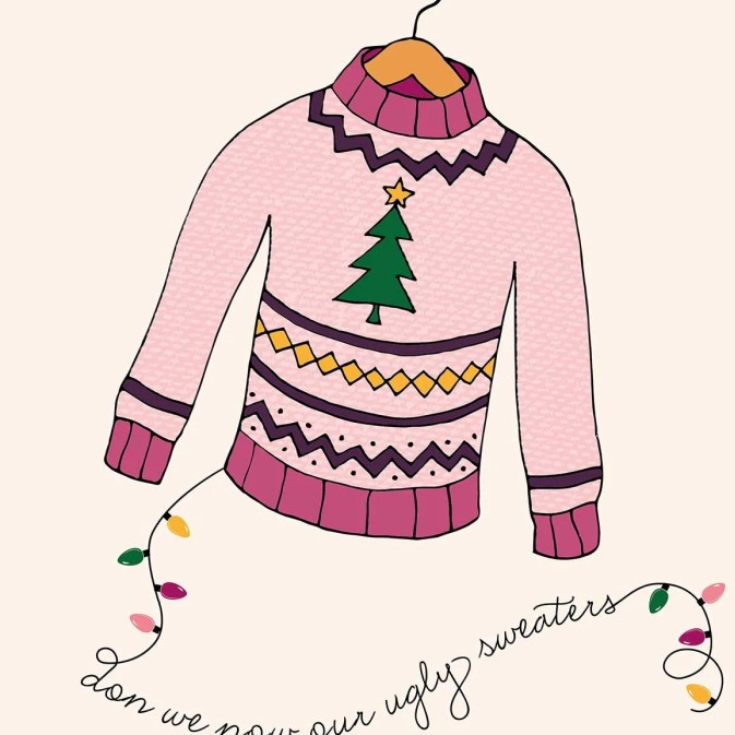ugly christmas sweater drawing