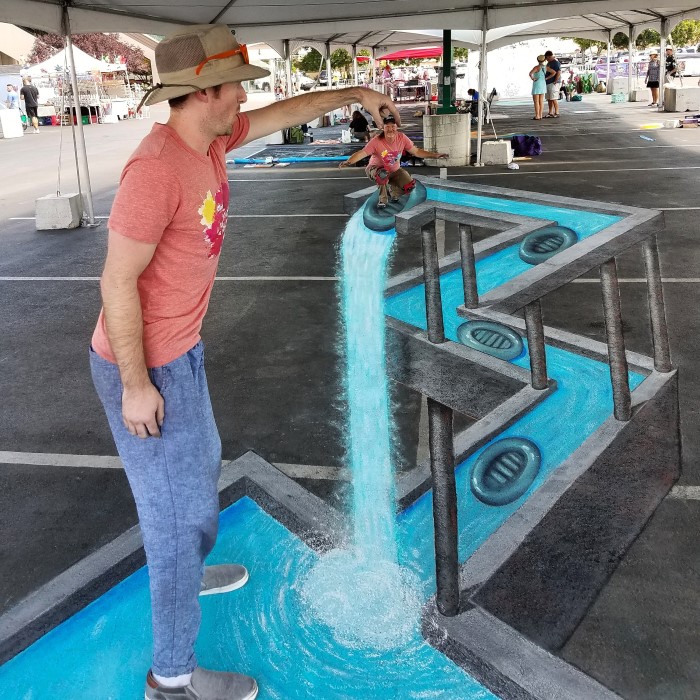 3d chalk art