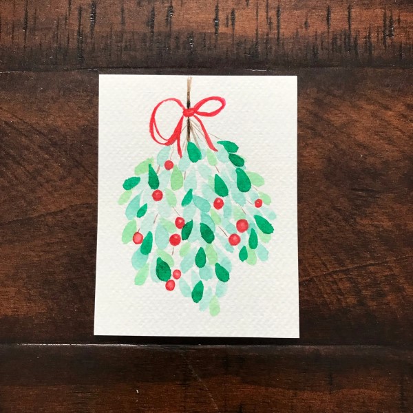 diy watercolor christmas cards
