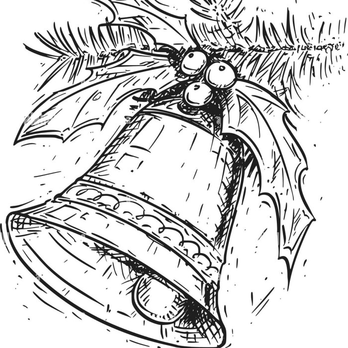 christmas bell drawing
