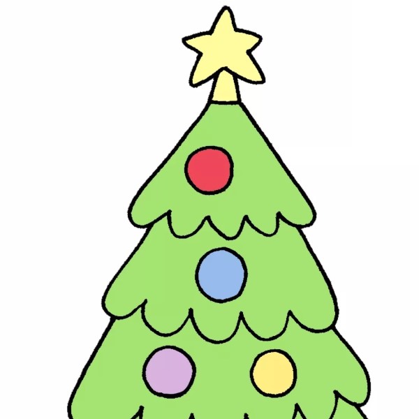 christmas tree drawing
