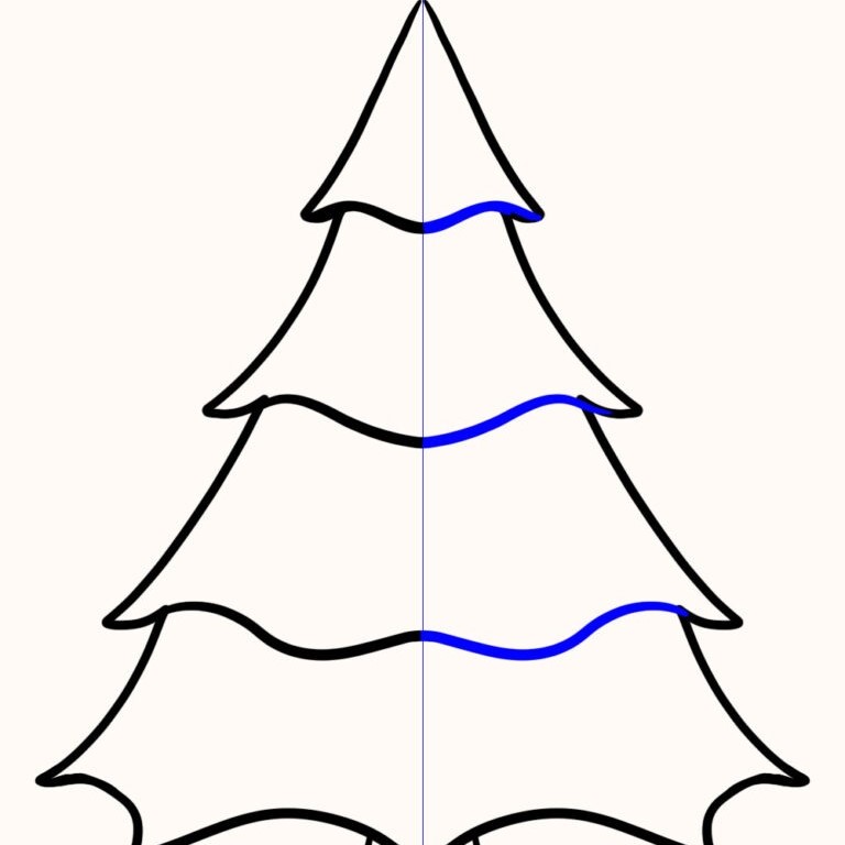 christmas tree drawing
