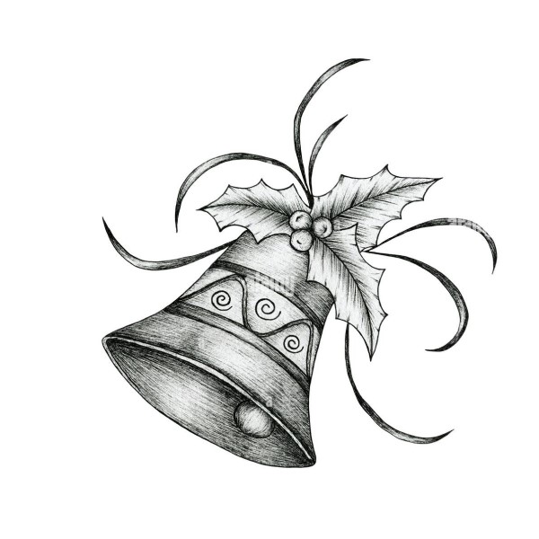 christmas bell drawing
