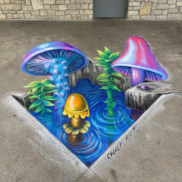 3d chalk art