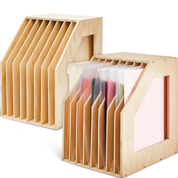 scrapbook paper organizer