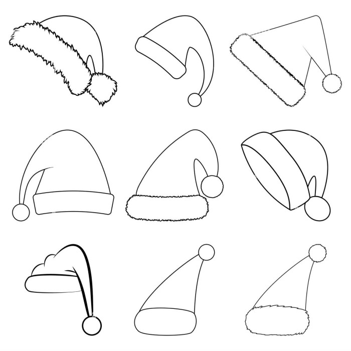 christmas hat drawing