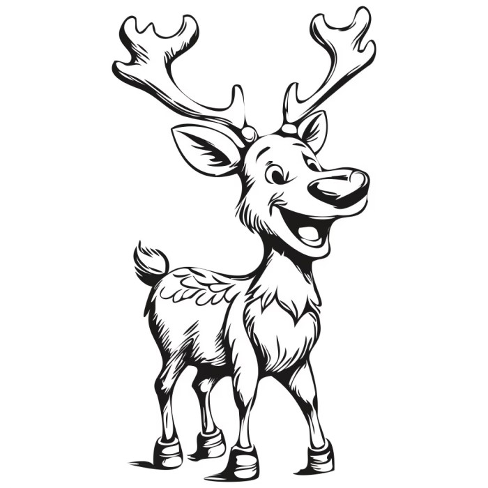 christmas reindeer drawing