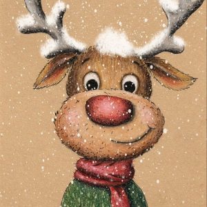 christmas reindeer drawing