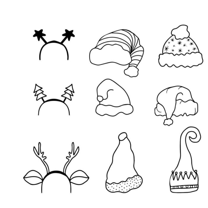 christmas hat drawing
