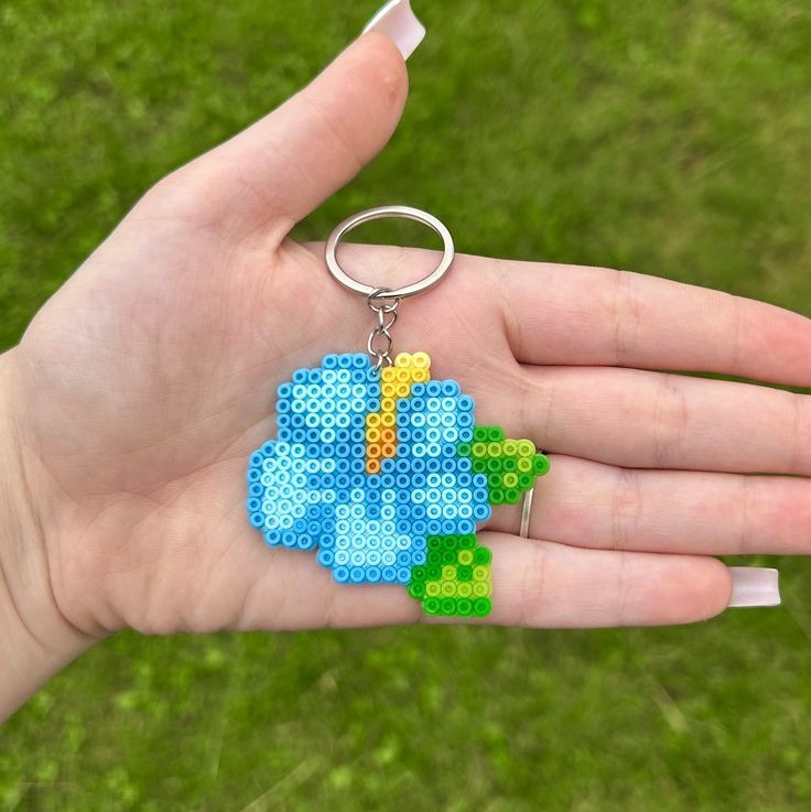 perler bead keychain
