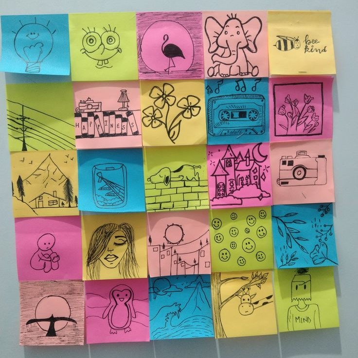 sticky note art
