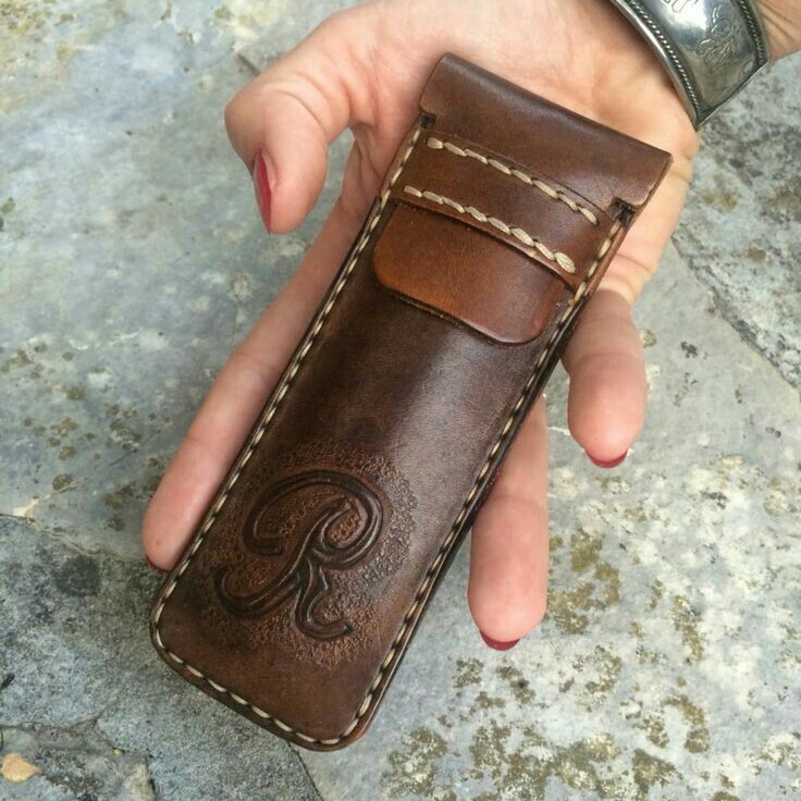leather pen holder