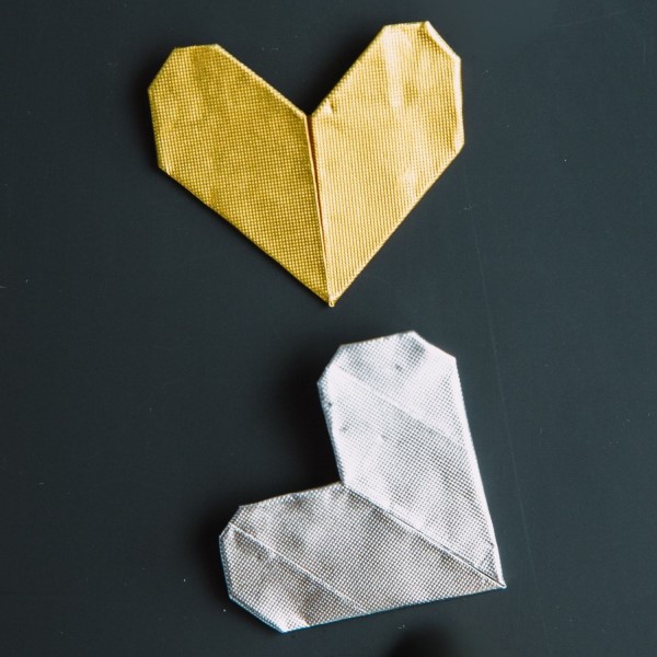 origami with gum wrapper