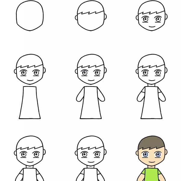 how to draw a boy