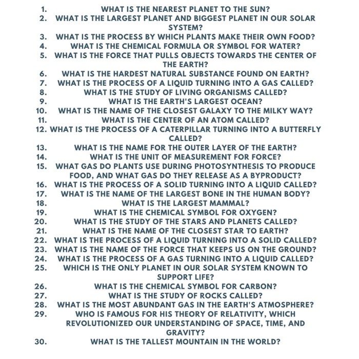 6th grade trivia questions with answers