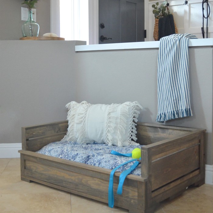 how to make a dog bed with sides