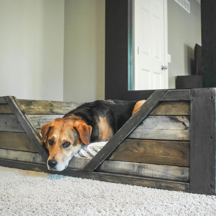 how to make a dog bed with sides