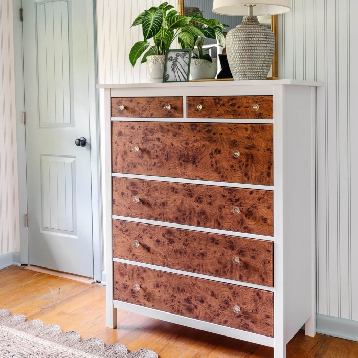 diy wallpaper dresser