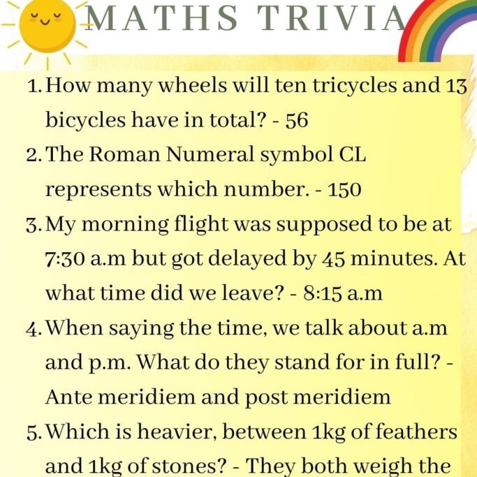 6th grade trivia questions with answers