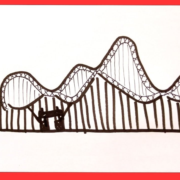 simple roller coaster drawing