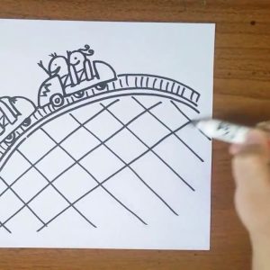 simple roller coaster drawing