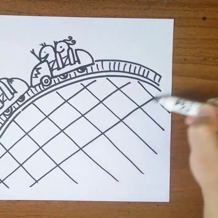 simple roller coaster drawing