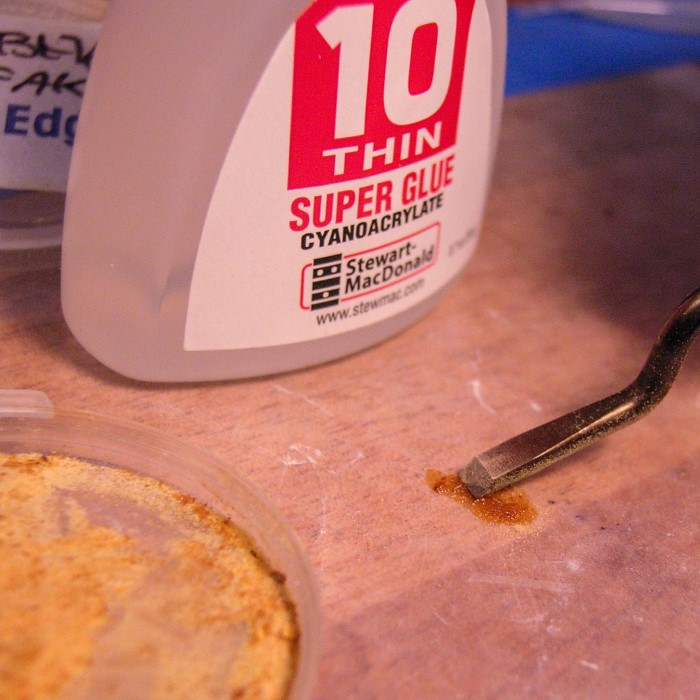 super glue and baking soda