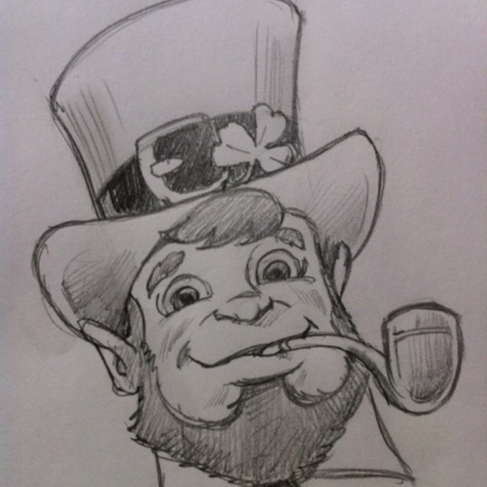 how to draw a leprechaun
