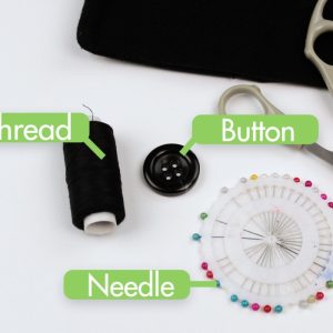 how to sew a button