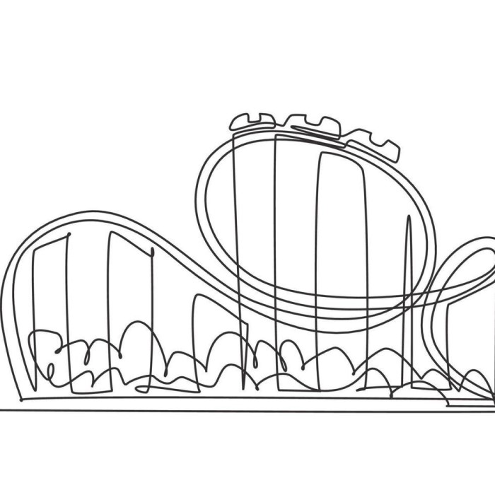 simple roller coaster drawing