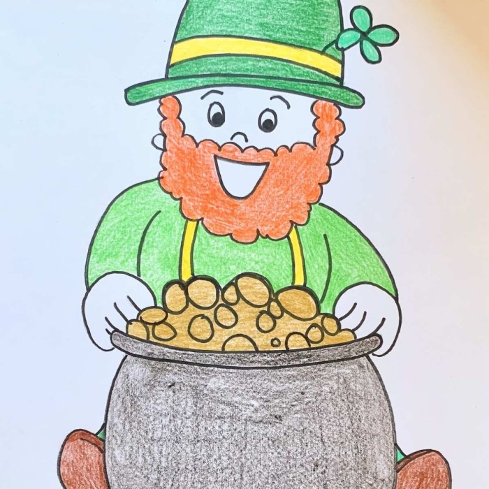 how to draw a leprechaun