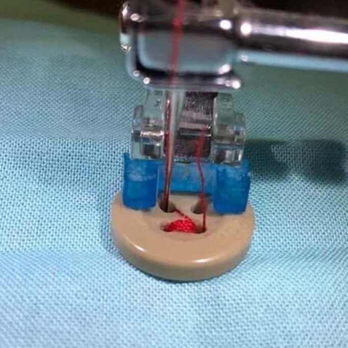 how to sew a button